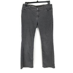 Eddie Bauer Barely Boot Corduroy Pants Women's Size 12 Short Classic Fit Gray